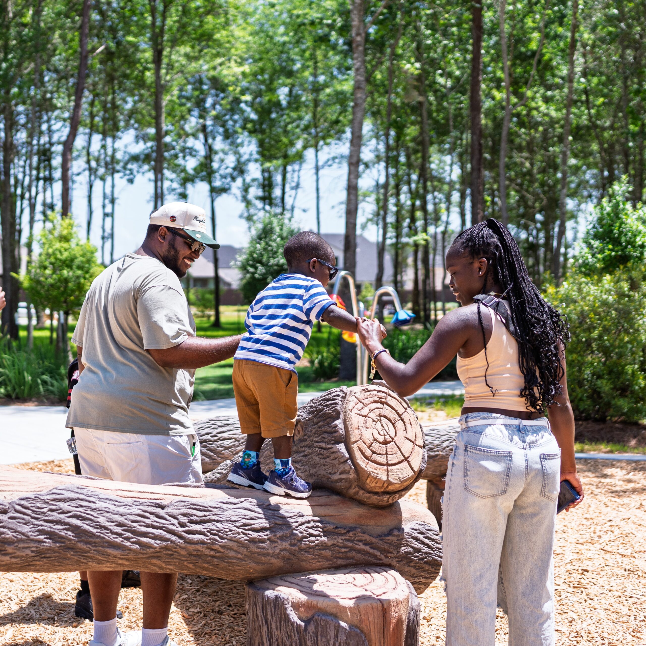 Family in park